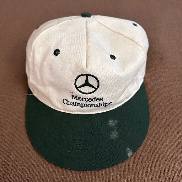 Vintage 1997 Mercedes Benz Motorsport Strapback Men’s Hat Green White Cap Hat 97 - Picture 3 of 5